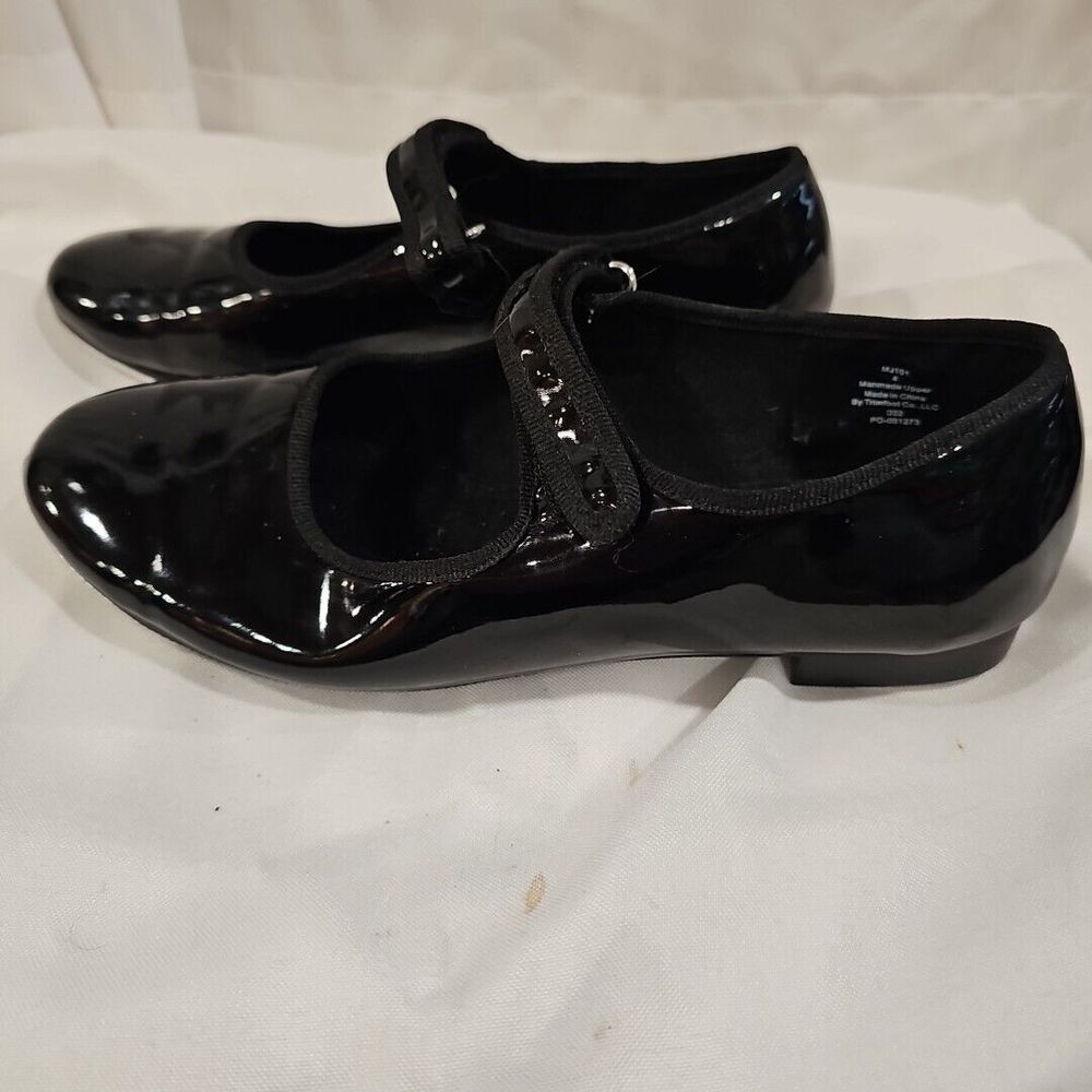 Dance Class Tap Shoe Size 4 Flat EUC Hook and Loop Closure - Picture 6 of 6